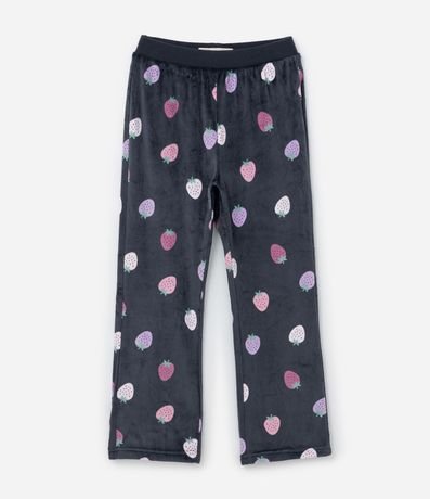 Conjunto Infantil en Plush con Estampa Frutillas - Talle 1 a 5 años 2