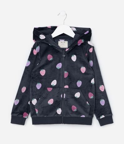 Conjunto Infantil en Plush con Estampa Frutillas - Talle 1 a 5 años 3