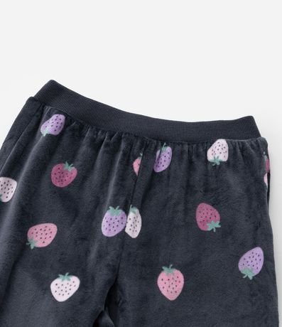 Conjunto Infantil en Plush con Estampa Frutillas - Talle 1 a 5 años 5