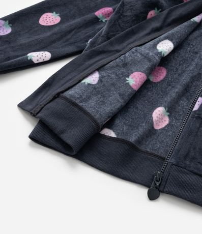 Conjunto Infantil en Plush con Estampa Frutillas - Talle 1 a 5 años 7