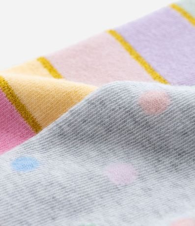 Kit 02 Panti Medias Infantiles con Rayas y Lunares - Talle P al G 3