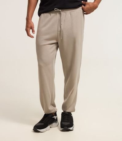 Pantalón Jogger en Algodón con Cintura Elástica y Cordón
