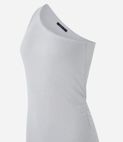 Vestido Midi en Rib con Hombro Único 7