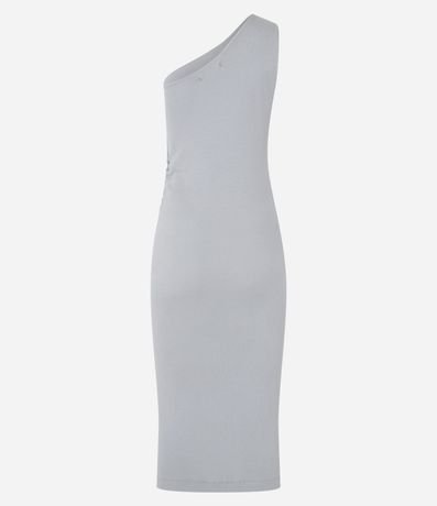Vestido Midi en Rib con Hombro Único 8