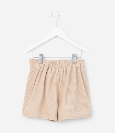 Short Pollera Infantil en Terciopelo con Detalle de Botones - Talle 5 a 14 años 2