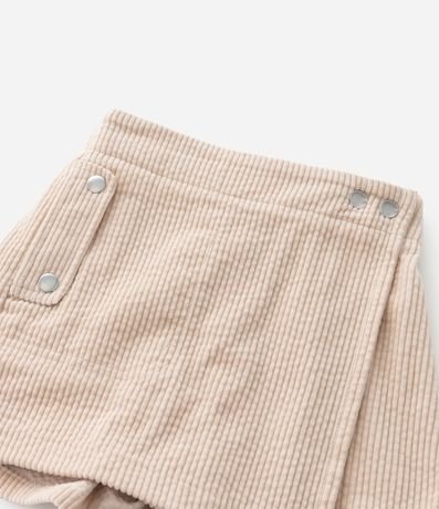 Short Pollera Infantil en Terciopelo con Detalle de Botones - Talle 5 a 14 años 6