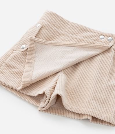 Short Pollera Infantil en Terciopelo con Detalle de Botones - Talle 5 a 14 años 7