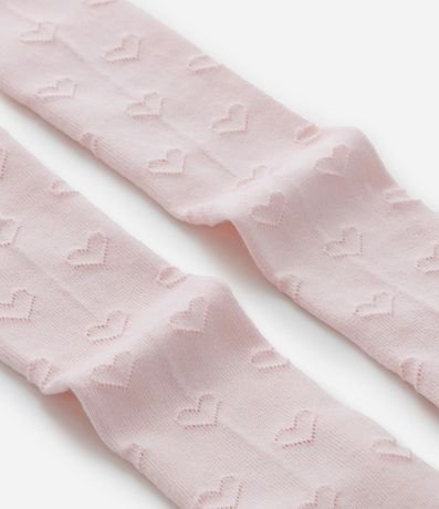 Media Can Can Infantil con Textura de Corazones - Talle PP al G 3