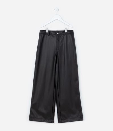 Pantalón Wide Leg Infantil en PU - Talle 5 a 14 años