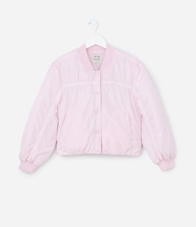Campera Infantil en Microfibra con Recorte y Botones - Talle 5 a 14 años