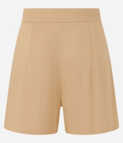 Short Corto en Viscosa en Lino con Pliegues y Bolsillos 5