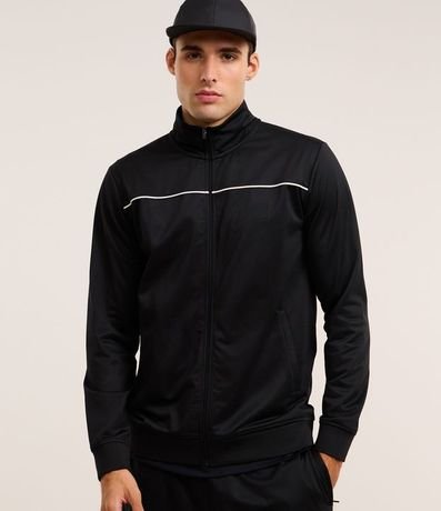 Chaqueta Deportiva Helanca con Detalles de Flecos