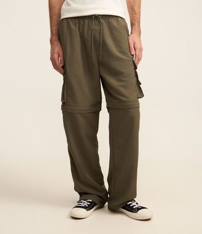 Pantalón Paper Touch Vira Bermuda con Puxador en la Parte Baja 2