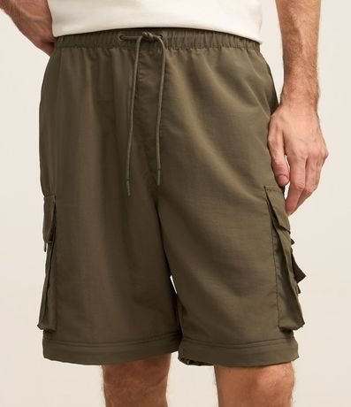 Pantalón Paper Touch Vira Bermuda con Puxador en la Parte Baja 3