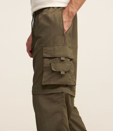 Pantalón Paper Touch Vira Bermuda con Puxador en la Parte Baja 5