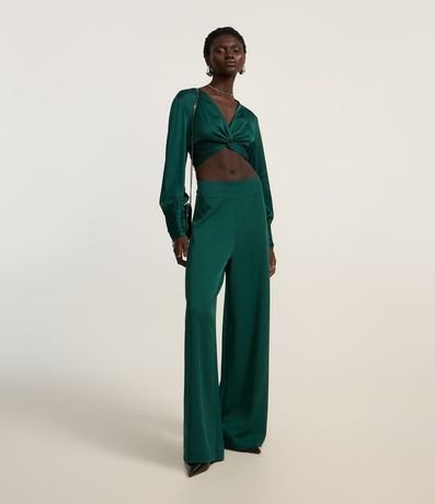 Pantalón Pantalona en Crepé con Pences 1