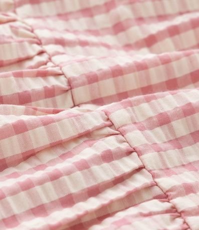 Vestido Infantil con Moña y Estampa de Cuadros Vichy - Talle 1 a 5 años 3