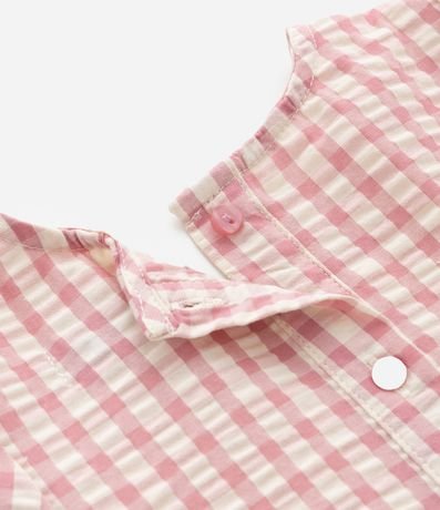 Vestido Infantil con Moña y Estampa de Cuadros Vichy - Talle 1 a 5 años 4