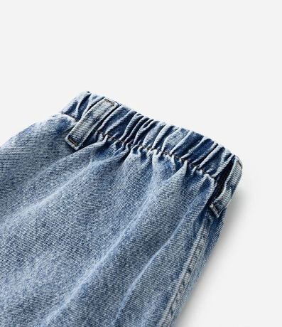 Short Pollera Infantil Jeans Plegado con Cinturón - Talle 5 a 14 años 3