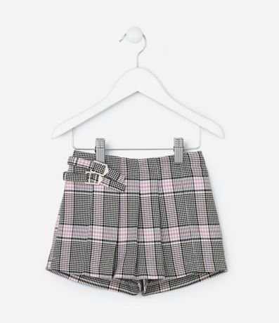 Short Pollera Infantil con Cinturón Doble y Hebillas - Talle 1 a 5 años