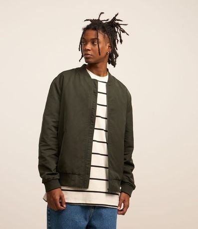 Campera Bomber Aberta con Cremallera