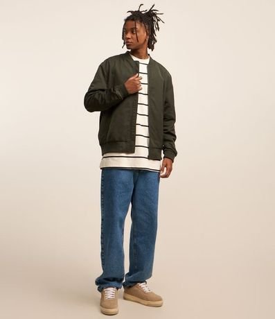 Campera Bomber Aberta con Cremallera 2