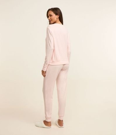 Pijama Largo en Tricot y con Detalle de Lazo en la Cintura 2