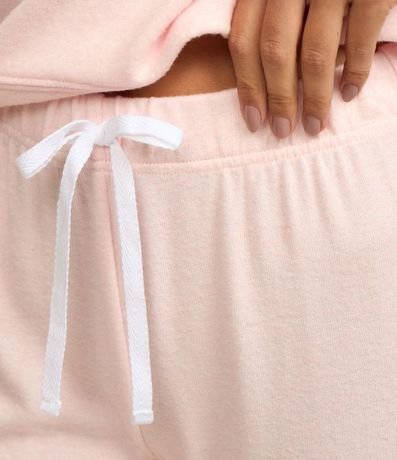Pijama Largo en Tricot y con Detalle de Lazo en la Cintura 4