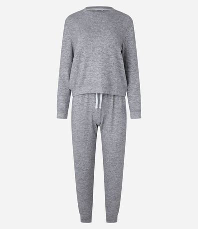 Pijama Manga Larga en Tricot con Detalle en la Cintura 5