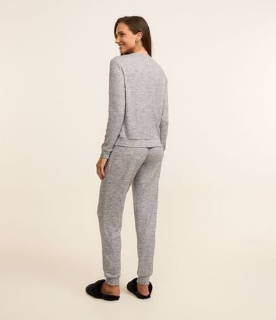 Pijama Manga Larga en Tricot con Detalle en la Cintura 2