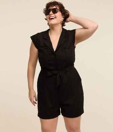 Mono con Botones Forrados y Cinturón Franja Curve & Plus Size