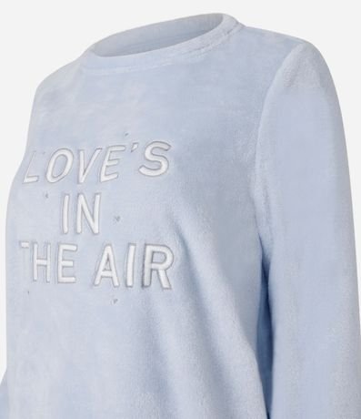 Pijama Largo Fleece con Estampa Love Is In The Air 6