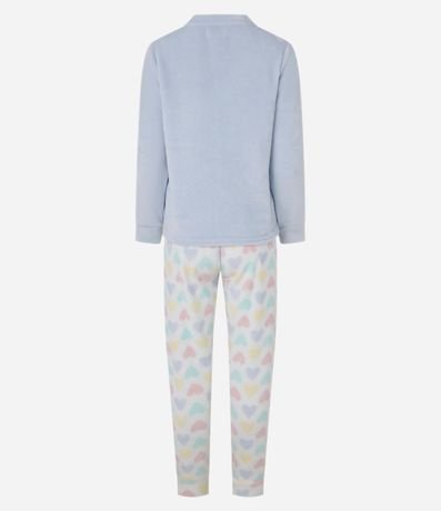 Pijama Largo Fleece con Estampa Love Is In The Air 7