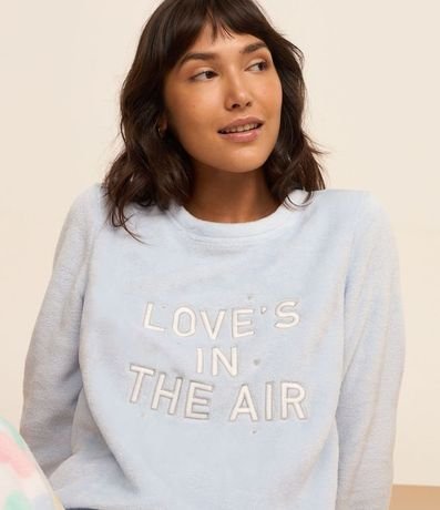 Pijama Largo Fleece con Estampa Love Is In The Air 3