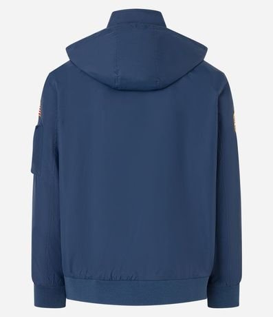 Campera Rompevientos con Capucha y Estampado Nasa 12