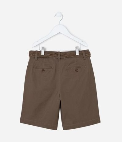 Bermuda Infantil con Cinturón Trenzado - Talle 05 a 14 años 2