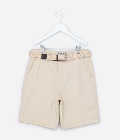 Bermuda Infantil con Cinturón Trenzado - Talle 05 a 14 años