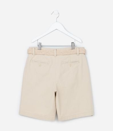 Bermuda Infantil con Cinturón Trenzado - Talle 05 a 14 años 2