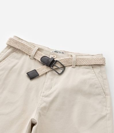 Bermuda Infantil con Cinturón Trenzado - Talle 05 a 14 años 4