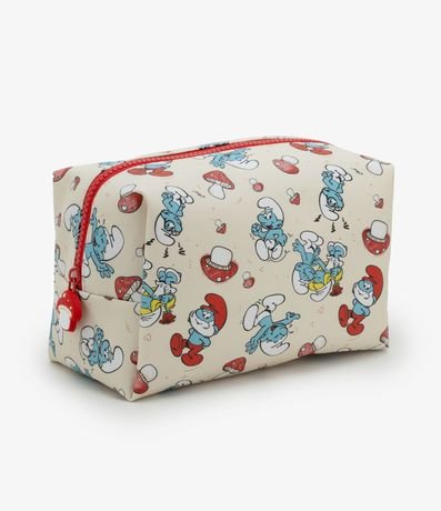 Neceser Rectangular Mediana con Estampa de los Pitufos 1