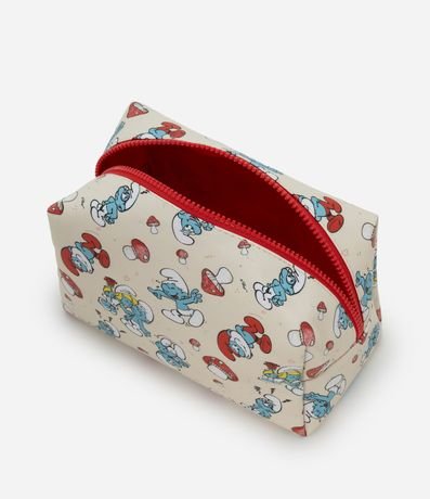 Neceser Rectangular Mediana con Estampa de los Pitufos 2