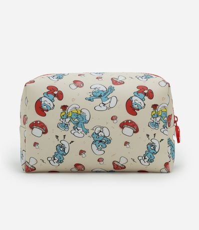 Neceser Rectangular Mediana con Estampa de los Pitufos 3