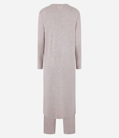 Pijama Largo en Tricot con Cuello Redondo y Cintura Elástica 5