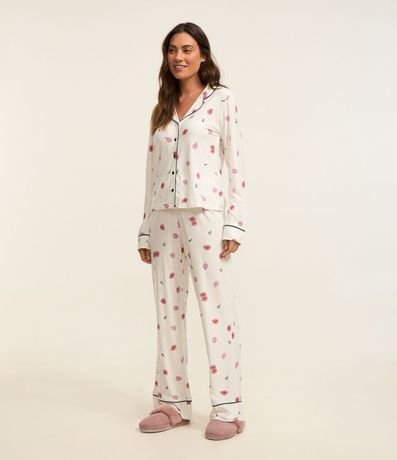 Pijama Largo Estilo Americano con Toque Suave