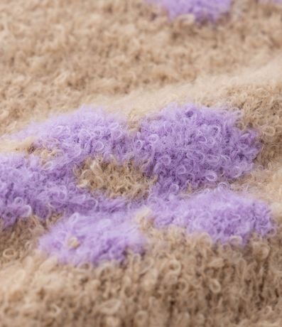 Suéter Infantil en Punto con Estampa Flores - Talle 5 a 14 años 3