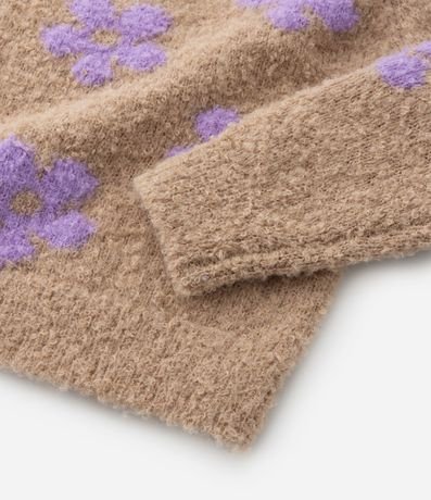 Suéter Infantil en Punto con Estampa Flores - Talle 5 a 14 años 5