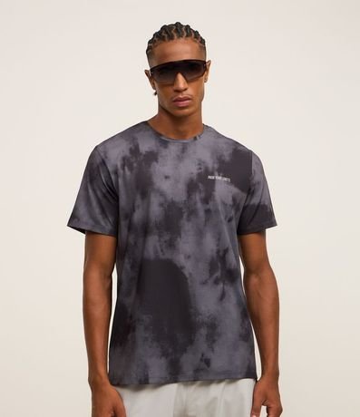Remera T-shirt Deportiva en Tecnologia Dry con Estampa Manchada