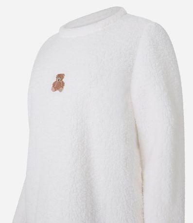 Pijama Largo en Sherpa con Estampa Smile 7