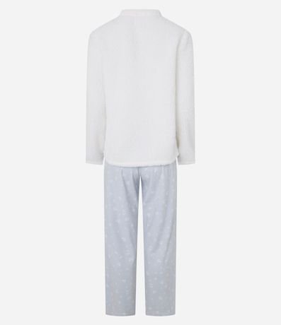 Pijama Largo en Sherpa con Estampa Smile 8