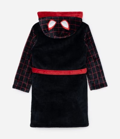 Bata de Baño Infantil con Bordado Spider-Man Miles Morales - Talle 3 a 12 años 2